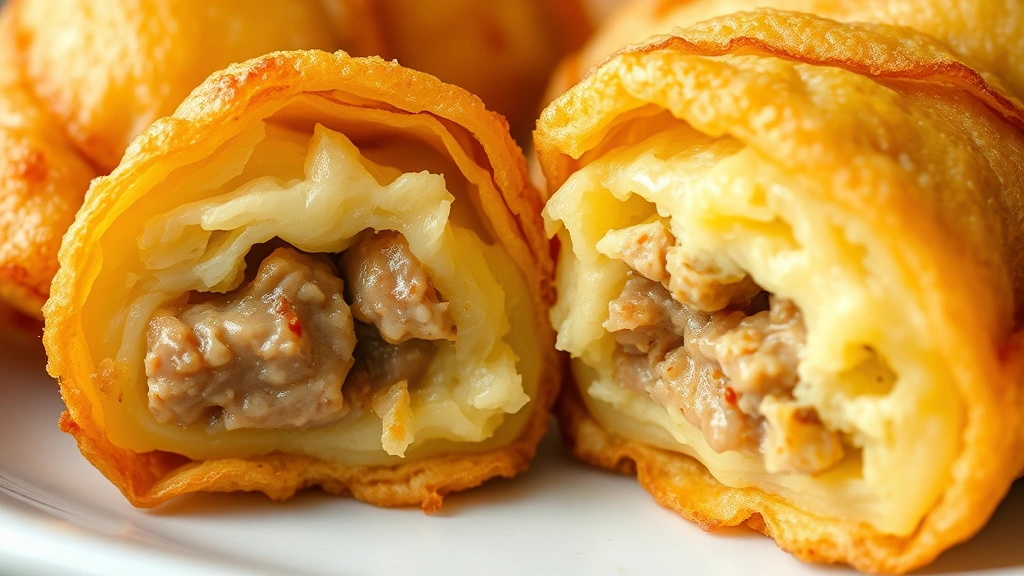 detail: cross-section of freshly fried alcapurria showing crispy exterior and creamy plantain interior with meat filling visible, photorealistic, natural light, no text