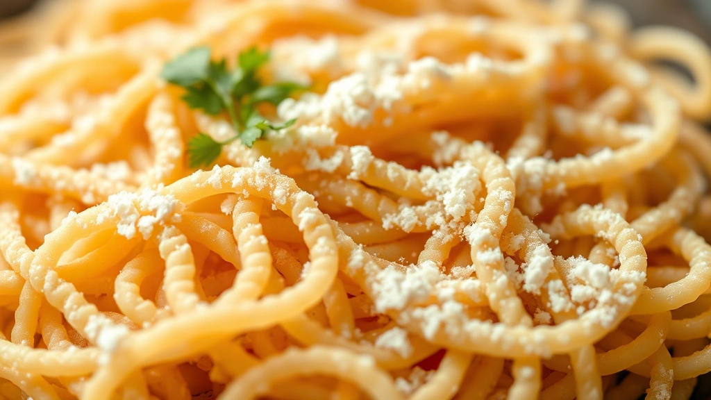 detail: close-up of freshly cut buckwheat noodles with dusting of potato starch, shallow depth of field, photorealistic, warm natural light, no text