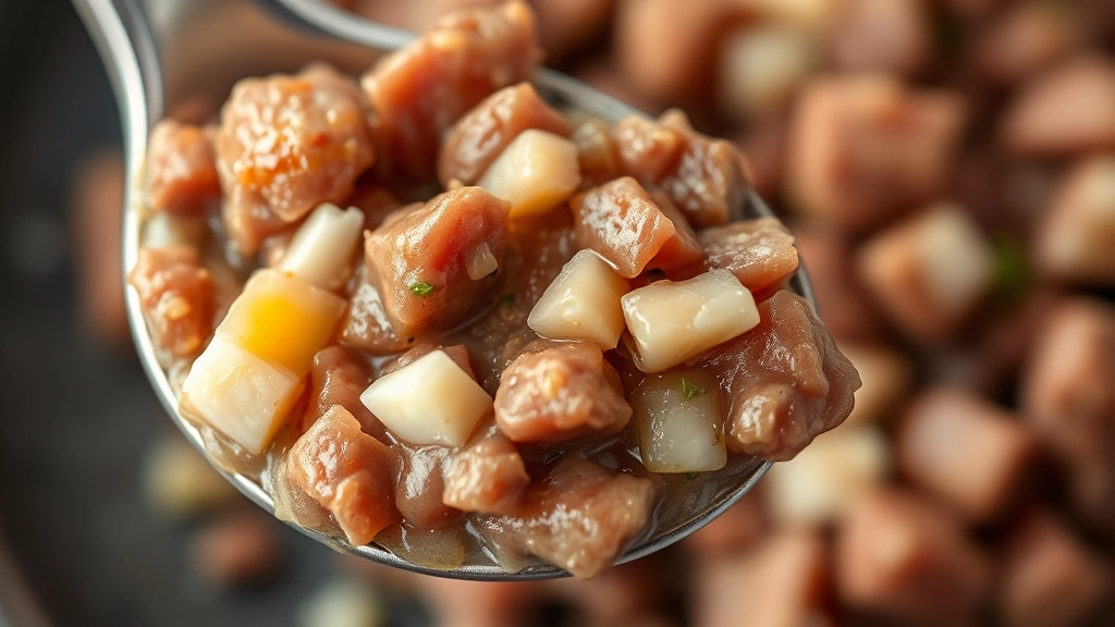 detail: close-up spoonful of chopped liver showing creamy texture with visible egg pieces and onions, photorealistic, shallow depth of field, natural soft light, no text, appetizing presentation