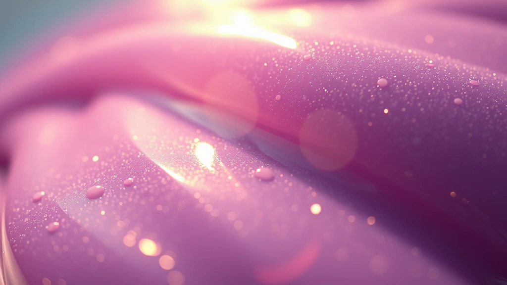 detail: close-up macro shot of glossy edible slime texture showing its smooth surface and slight translucence, edible glitter catching light, shallow depth of field with warm natural sunlight highlighting the gel-like consistency