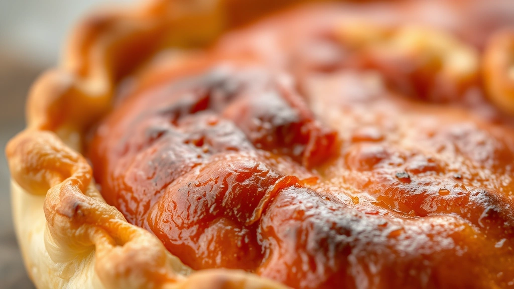 detail: close-up of baked épi segment showing crispy exterior texture, caramelized crust with blistering, warm golden-brown color, shallow depth of field, natural light, no text