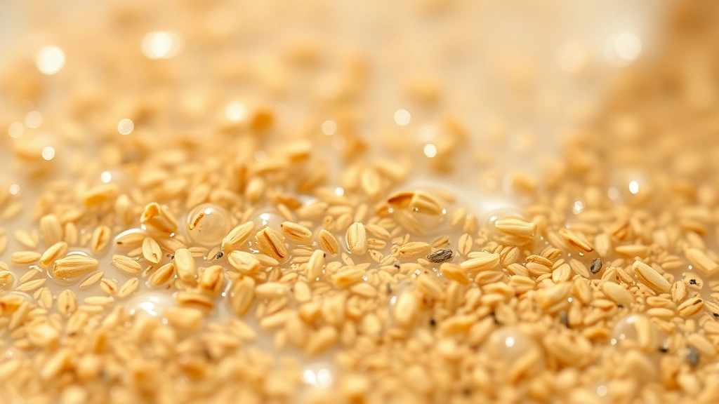 detail: close-up macro shot of flax egg gel consistency showing individual flax particles suspended in glossy gel, shallow depth of field, natural light highlighting texture