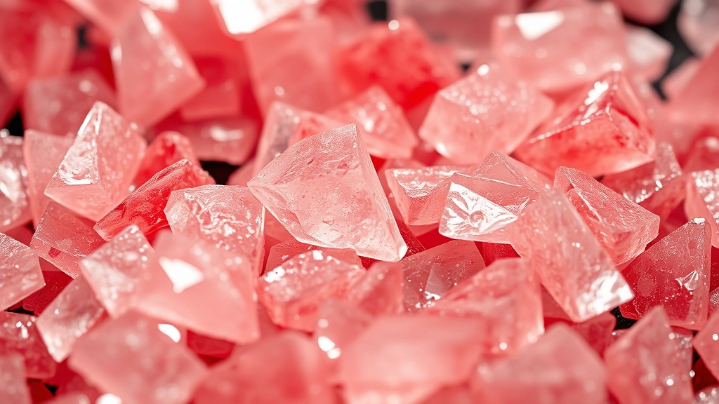 detail: close-up of shattered hard candy pieces showing crystalline structure and light refraction, photorealistic, natural light, no text