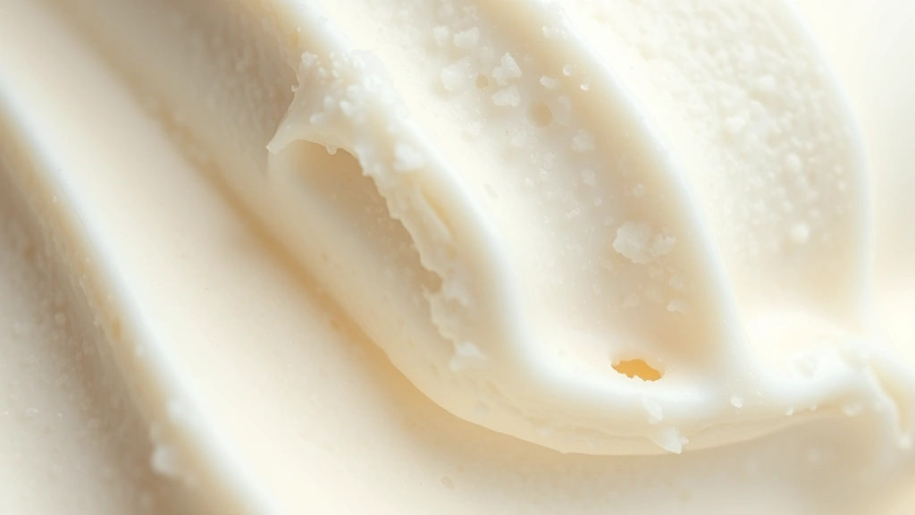 detail: close-up of smooth ice cream texture with scoop, photorealistic, natural light, no text, macro photography style