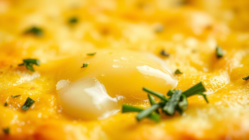 detail: close-up of single golden lever with melted cheese visible, fresh herb garnish and lemon zest, warm steam rising, macro photography