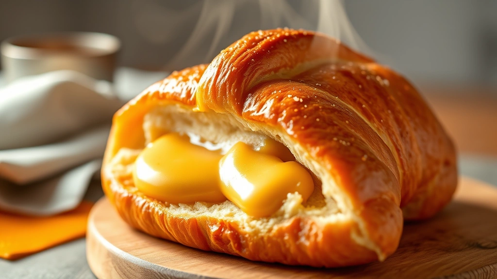 hero: maple butter spread on warm croissant with steam rising, golden maple color visible, photorealistic, natural morning light, no text