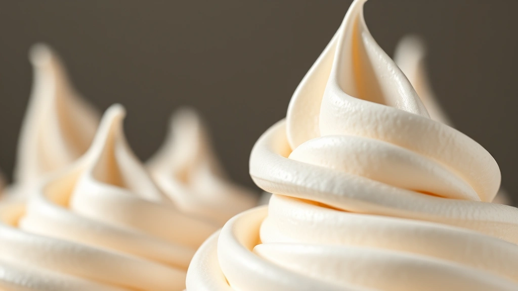 detail: close-up of perfect meringue peaks standing upright with glossy finish, photorealistic, soft natural light, no text