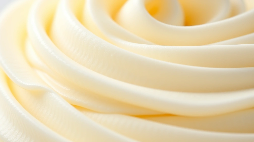detail: close-up of frosting texture showing smooth creamy swirls and peaks, macro photography style, natural diffused light, photorealistic, no text