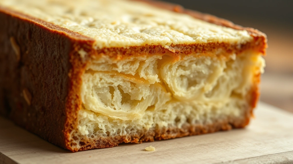 detail: close-up cross-section of slice showing moist crumb and layers, photorealistic, natural light, no text