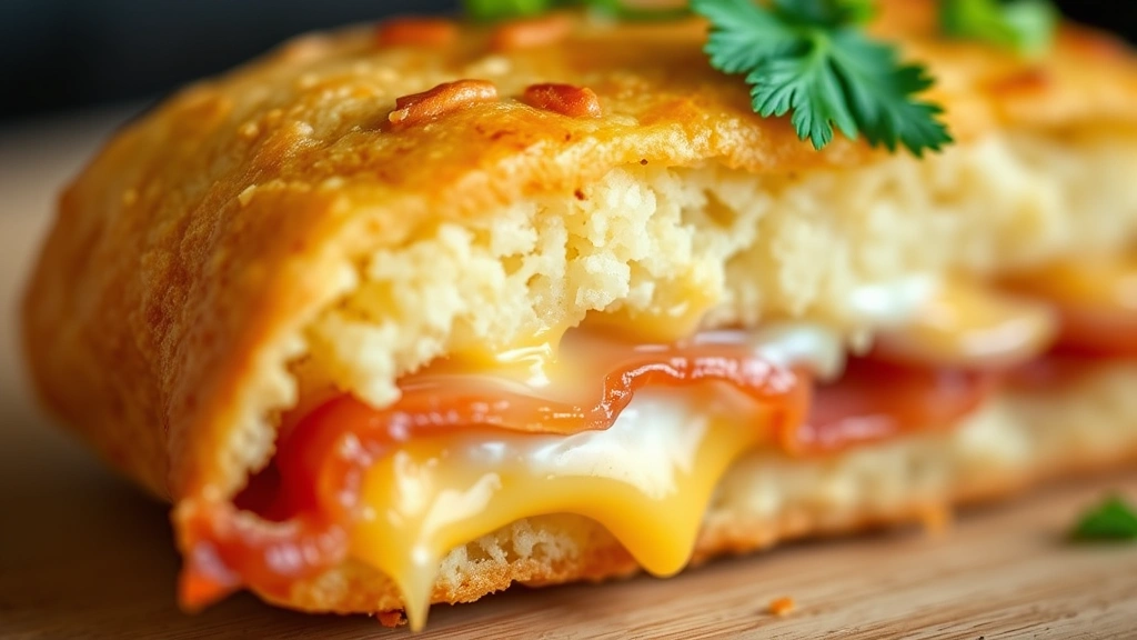 detail: close-up of single finished Texas Twinkie showing crispy bacon texture, melted cheese slightly visible at seam, fresh cilantro garnish, photorealistic, macro photography, natural light, no text