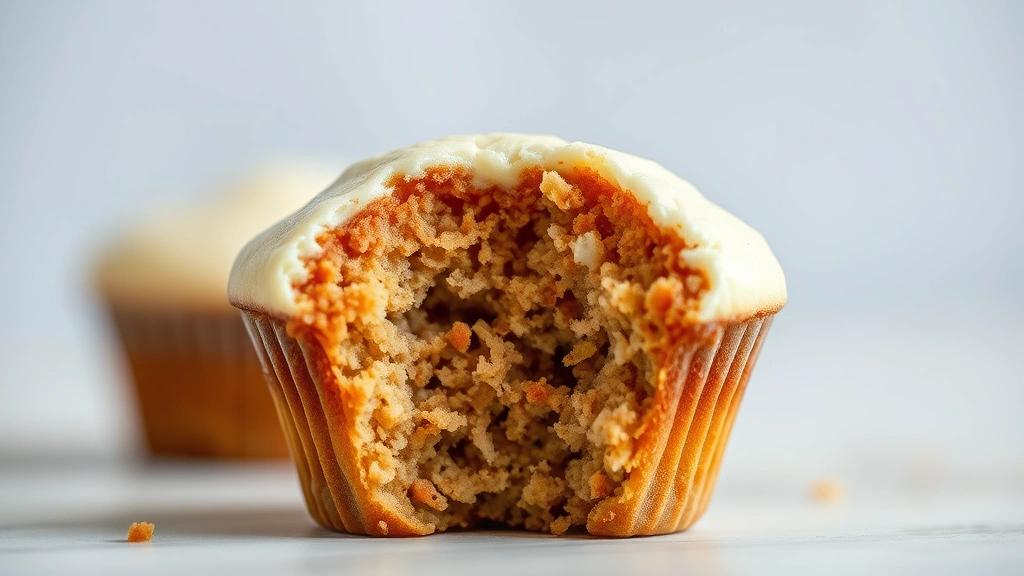 detail: close-up of single unfrosted vegan cupcake showing tender crumb texture, macro photography, natural light, no text