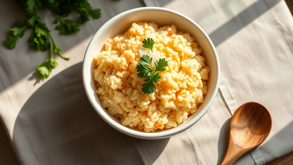 cheesy rice recipe recipe photo 0